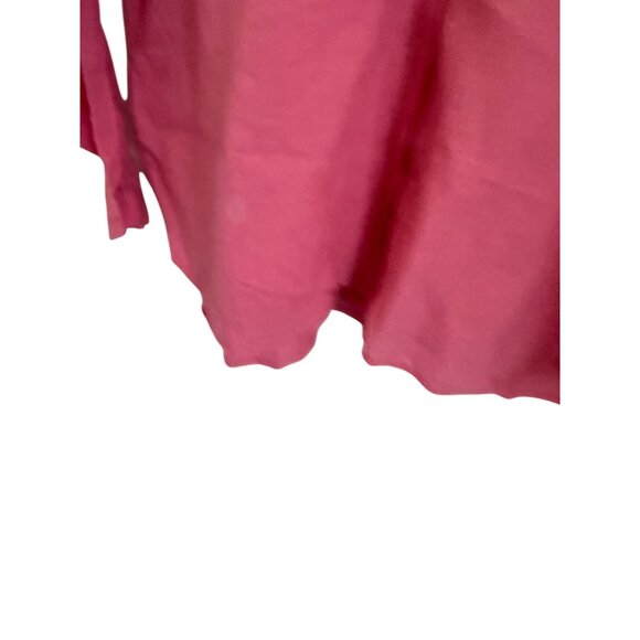 Essay 100% Linen Tunic Vintage-Inspired Pink Button-Up Shirt Oversized - Picture 10 of 10